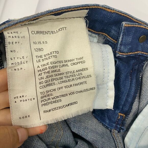 Current/Elliott 'the Stiletto' Destroyed Skinny Jeans - Picture 8 of 10